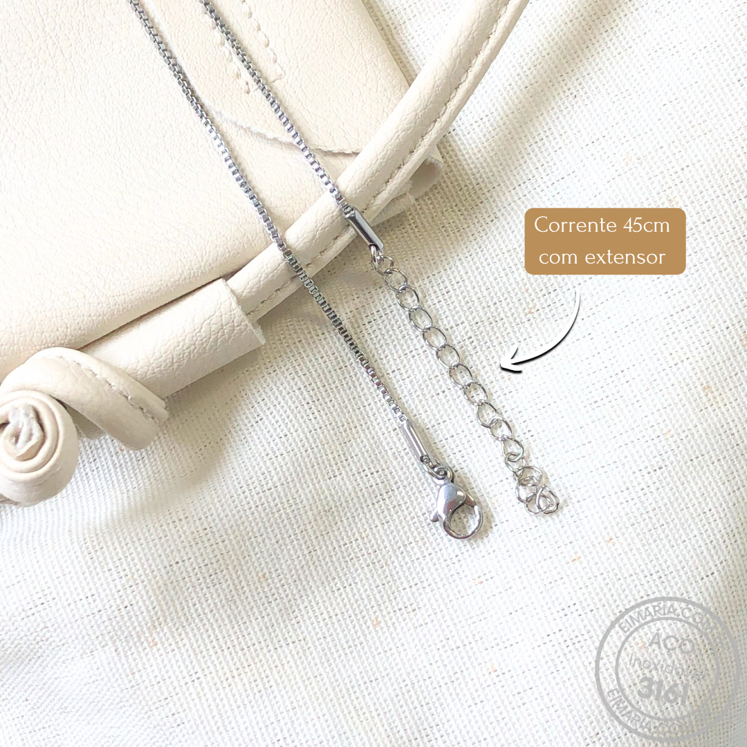 6 - Colar personalizado corente fecho com extensor